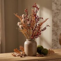 Prodotto Piante artificiali decorazione autunnale cardi bacche felce mazzo da 65 cm