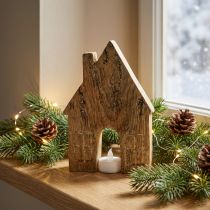 Prodotto Decorazione per la casa in legno Casa di Natale decorazione per la casa in legno supporto in legno H15cm