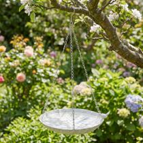 Prodotto Ciotola decorativa per cesto di fiori sospeso in metallo bianco L62cm Ø31cm