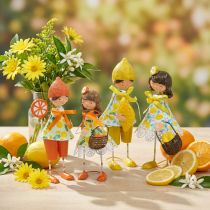 Prodotto Piccoli frutti, decorazione estiva, figure limoni arance H17/18cm 4pz