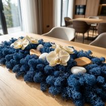 Prodotto Deco muschio secco blu muschio per artigianato colorato 500g