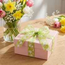 Prodotto Nastro di organza farfalle nastro regalo verde 25 mm 20 m