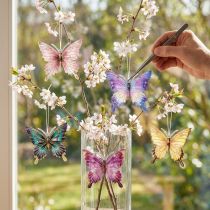 Prodotto Decorazione pendente a forma di farfalla per arredare in modo artistico gli spazi abitativi, 8 cm, 5 pezzi