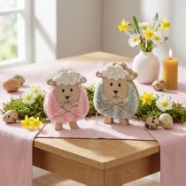 Prodotto Pecore di legno Figurine carine per Pasqua e Primavera 11cm 6 pezzi