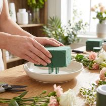Prodotto Portaspilli in schiuma floreale verde da 3 cm, 50 pezzi, forniture per fioristi