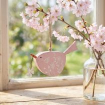 Prodotto Uccellino decorativo decorazione primaverile da appendere decorazione in legno rosa 15×8,5 cm