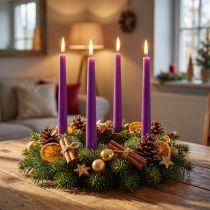 Prodotto Candele coniche Candele Wenzel viola 250/23mm 12 pz