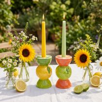 Prodotto Portacandele in ceramica Limetta e limone A10,5cm 2pz
