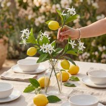 Prodotto Ramo decorativo limone e fiori ramo artificiale decorazione estiva 26 cm 4 pezzi