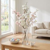Prodotto Ramo di ciliegio bianco decorazione artificiale primaverile ramo decorativo 110 cm