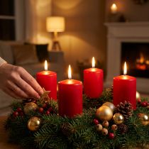 Prodotto Candele a colonna 80/80 rosso antico 6 pezzi