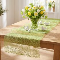 Prodotto Pile decorativo Sizoweb runner da tavolo verde erba 30 cm 5 m