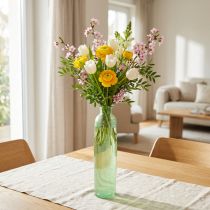 Prodotto Vaso da fiori in vetro, vaso decorativo verde, alto, Ø6,5cm, H30cm