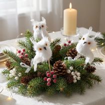 Prodotto Spina decorativa Gufo bianco 5cm 4 pezzi