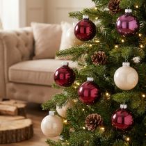 Prodotto Palline per albero di Natale in vetro Berry Mix Ø6cm 24 pz