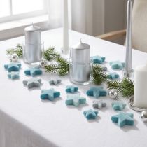 Prodotto Stelle decorative floccate blu Ø4/5cm 40 pezzi