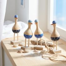 Prodotto Gabbiani marittimi decorativi in legno blu blu scuro H14cm 6 pz