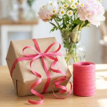 Prodotto Nastro arricciato, nastro regalo ecologico, rosa, 10 mm, 100 m