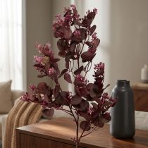 Prodotto Ramo artificiale decorativo Ramo di eucalipto bordeaux 66 cm 2 pezzi