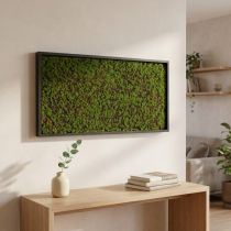 Prodotto Muschio murale in una cornice verde 60x30cm Decorazione murale in muschio