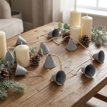 Prodotto Ghirlanda decorativa con campane grigie 6 cm