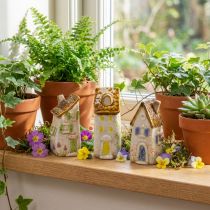 Prodotto Decorazione in ceramica per interni e vasi da fiori. Ideale come regalo. 10 cm, 3 pezzi.