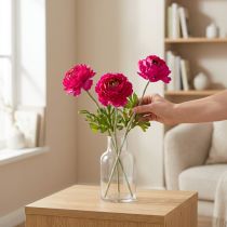 Prodotto Ranuncolo artificiale come fiore singolo per un design d'interni versatile e senza tempo, 51 cm, 3 pezzi