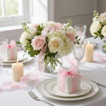Prodotto Nastro in organza nastro regalo nastro rosa cimosa 40mm 50m