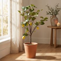 Prodotto Attraente albero di limone artificiale in vaso, pianta artificiale decorativa gialla, 90 cm, facile da curare, adatta per spazi domestici e commerciali