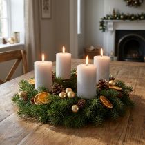 Prodotto Candele a colonna, tinta unita grigio chiaro, 70×100mm, 4 pezzi, per decorazioni da tavola, matrimoni, Natale