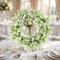 Prodotto Corona di Gypsophila corona di fiori bianchi matrimonio Ø30cm