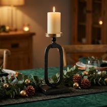 Prodotto Candeliere in ghisa decorativa in oro nero Ø10,5cm 36cm