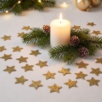 Prodotto Mini stelle glitterate dorate da 2,5 cm, 96 pezzi