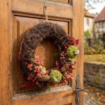 Prodotto Corona di vite marrone scuro, Ø35cm, corona naturale, corona per porta, decorazione da parete, corona decorativa in legno, corona primaverile, corona dell'Avvento, corona autunnale