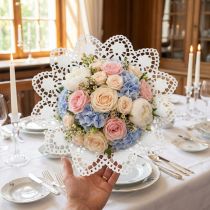 Prodotto buste per fiori in pizzo di carta 10cm 25 pezzi