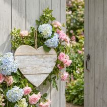 Prodotto Cuore in legno, cuore decorativo da appendere, cuore deco bianco 20cm