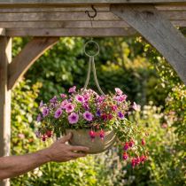 Prodotto Cesto di fiori, cesto appeso, decorazione in metallo giardino Ø16cm H38cm