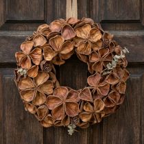 Prodotto Ghirlanda di loto essiccato, ghirlanda decorativa per porta, 35 cm