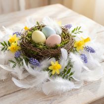 Prodotto Piume Bianche Vere piume di uccellino per decorare le decorazioni pasquali 20g