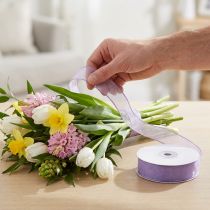 Prodotto Nastro di chiffon organza nastro di organza viola 25mm 20m