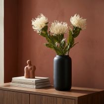 Prodotto Puntaspilli fiori artificiali esotici Protea Leucospermum crema 73 cm 3 pezzi