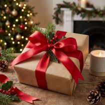 Prodotto Nastro decorativo regalo rosso 50 m