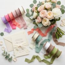 Prodotto Nastro in chiffon, nastro in tessuto, 40 mm, 15 m, vari colori