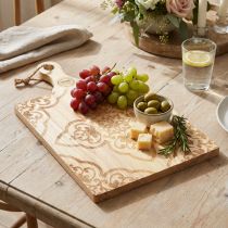 Prodotto Tagliere decorativo vassoio rettangolare in legno di mango 33×29 cm