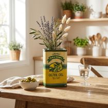 Prodotto Vaso decorativo in ceramica per olio d'oliva, perfetto come decorazione da tavola per fiori secchi, 18 cm