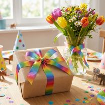 Prodotto Nastro arcobaleno nastro decorativo nastro regalo 15mm 18m