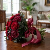 Prodotto Nastro regalo in taffetà, nastro decorativo Bordeaux 25mm 50m