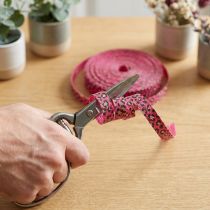 Prodotto Nastro decorativo, stampa leopardata, rosa, nastro arricciabile per confezioni regalo e lavori creativi, 10 mm, 100 m