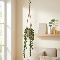 Prodotto Piante grasse artificiali pendenti in vaso di ceramica da 40 cm