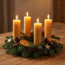 Prodotto Candele coniche miele tinta unita 34x300mm 4 pz